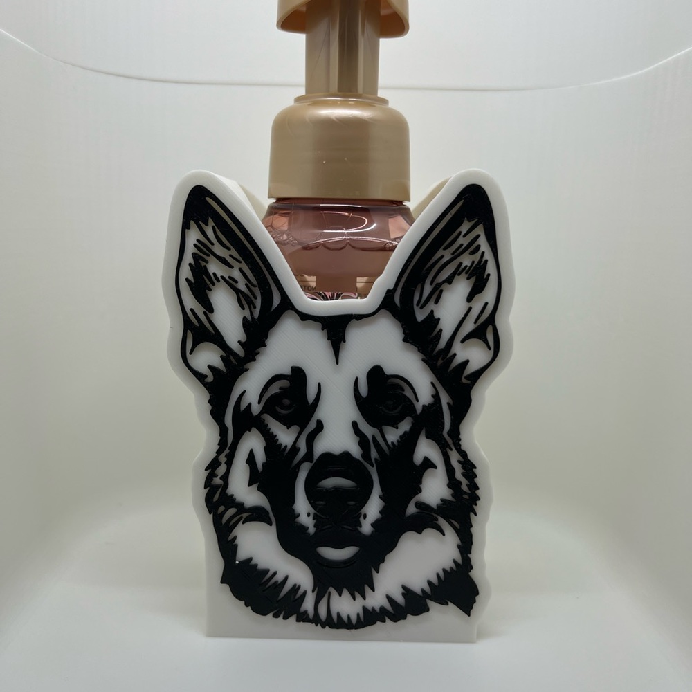 German Shepherd bath and body works soap holder